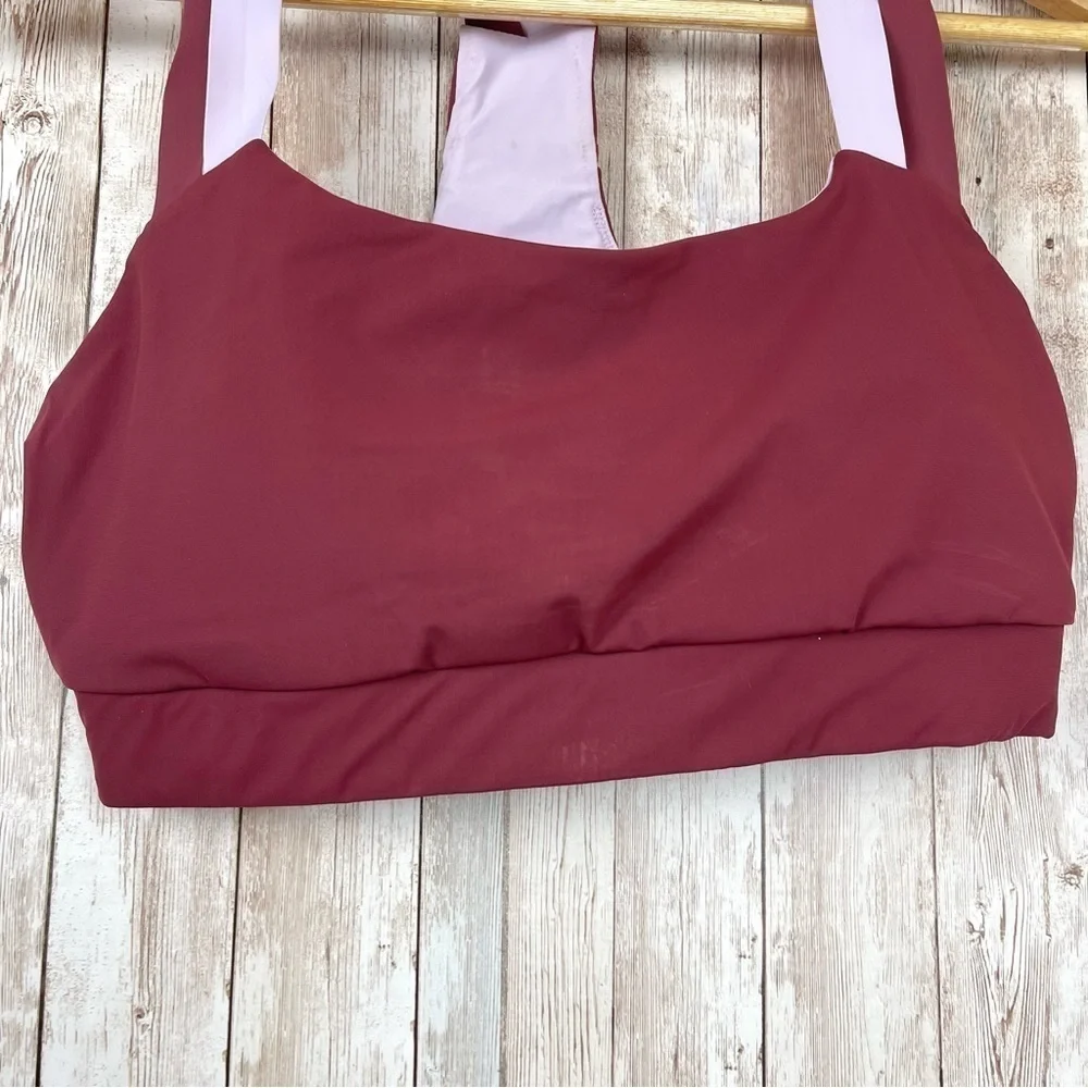 Vaara Wine Two Tone Sports Bra Size‎ Medium Women